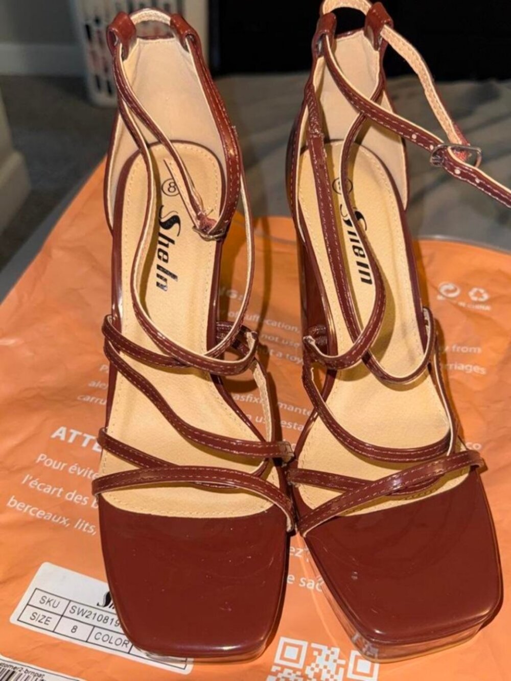 SHEIN Women's Brown and Orange Courts